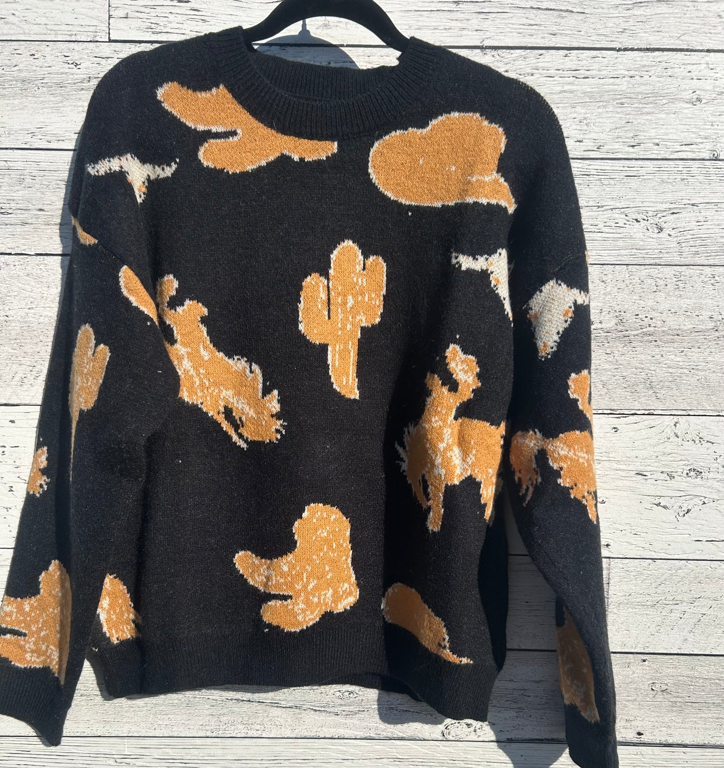 Western Print Sweater