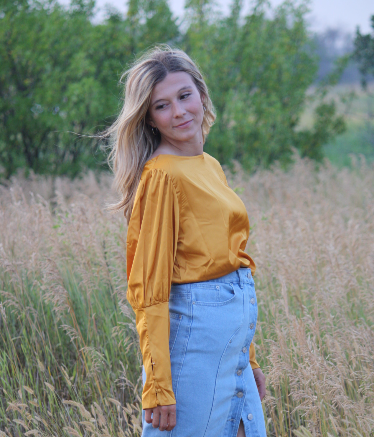 Satin Yellow Top