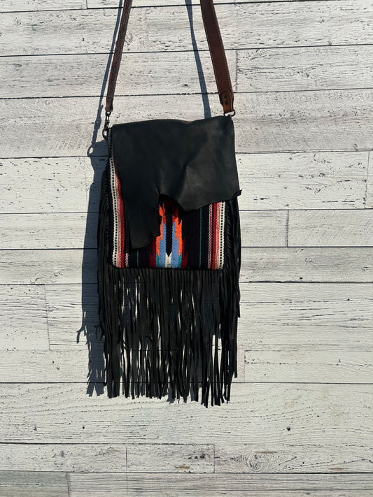 Black Fringe Purse