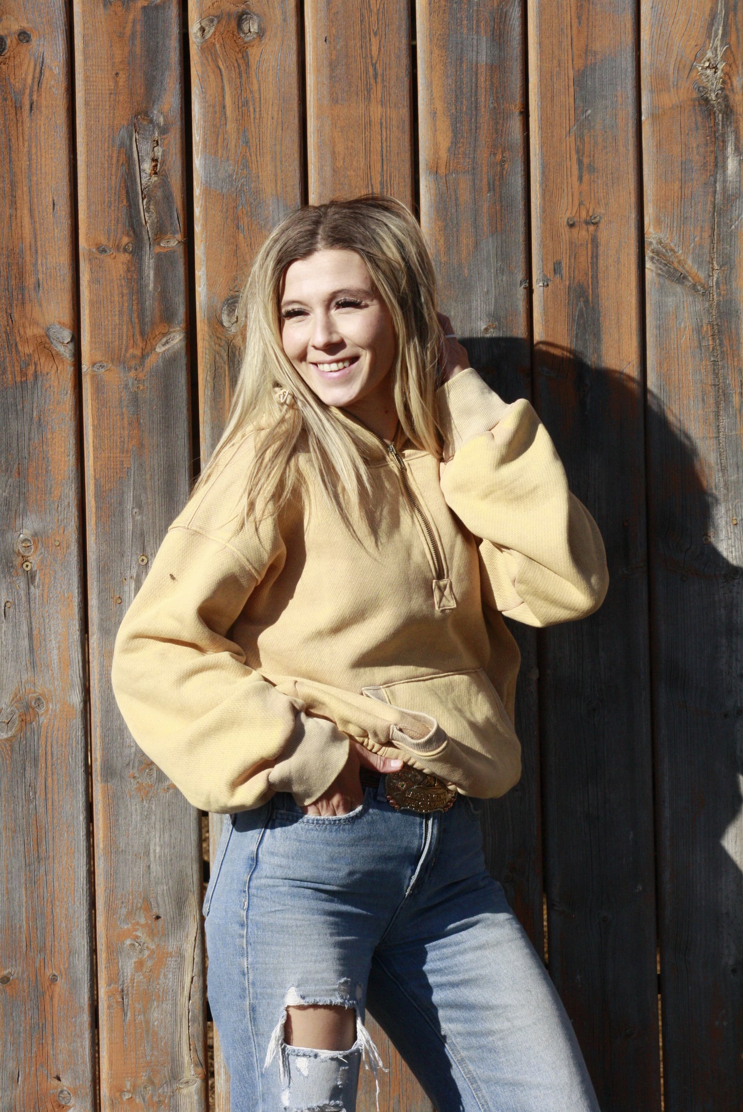 Mustard 1/2 Zip Sweater