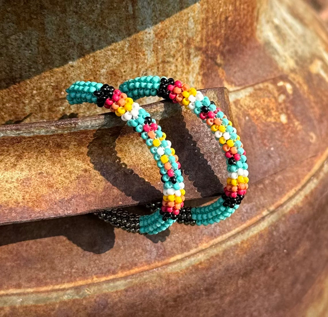 Beaded Hoops