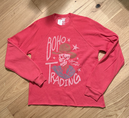 Boho Long Crop Crewneck