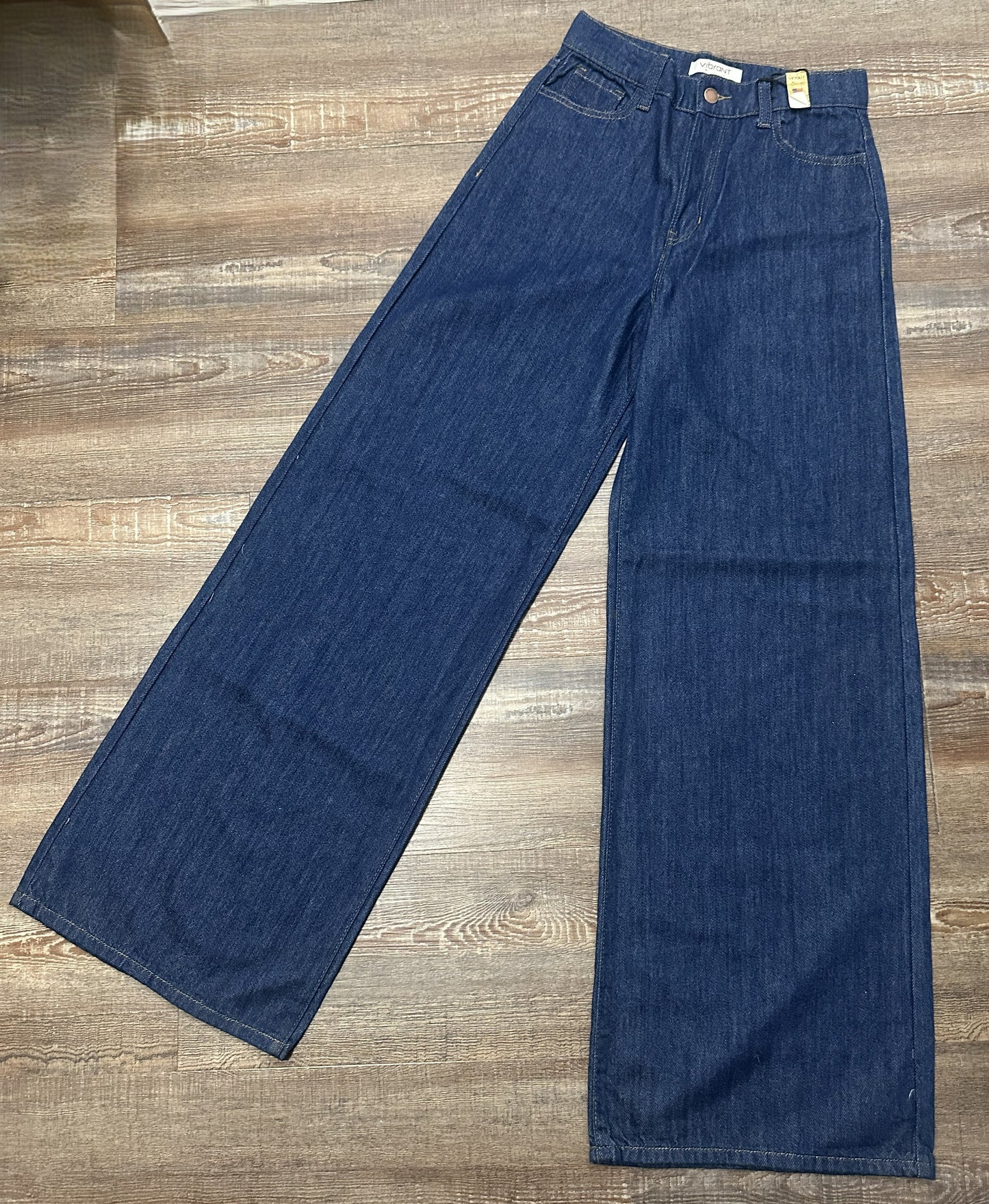 Vibrant - Wide Leg Dark Wash Trouser Jeans